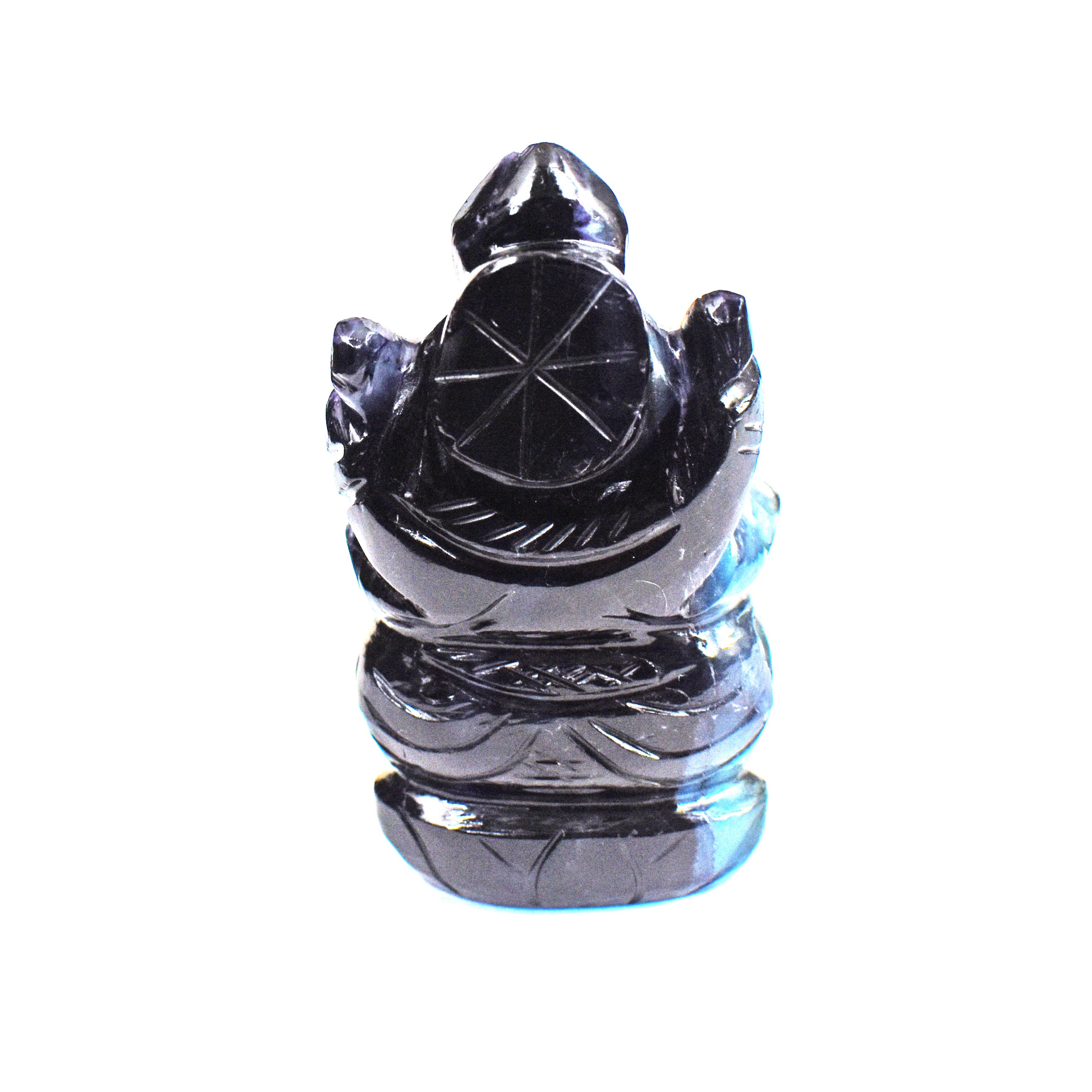 Decent 386.00 Cts Genuine Multicolor Fluorite Divine Hand Carved Premium Crystal Lord Ganesha
