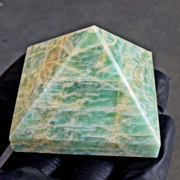 Stunning 464.00 Cts Exclusive Amazonite Healing Crystal Specimen Divine Premium Pyramid