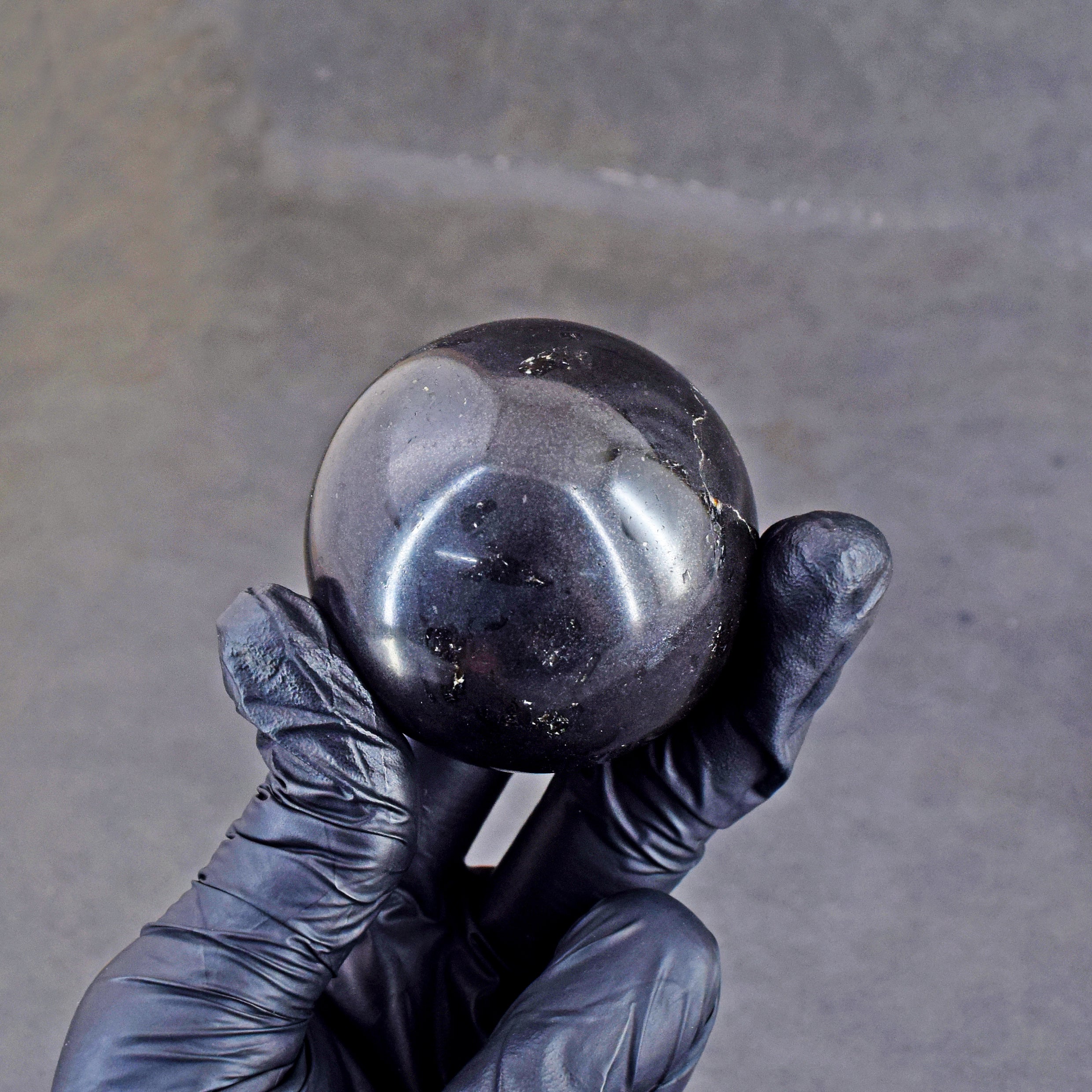Natural 834.00 Carats  Genuine  Black  Spinel  Hand  Carved Crystal Healing Gemstone Sphere