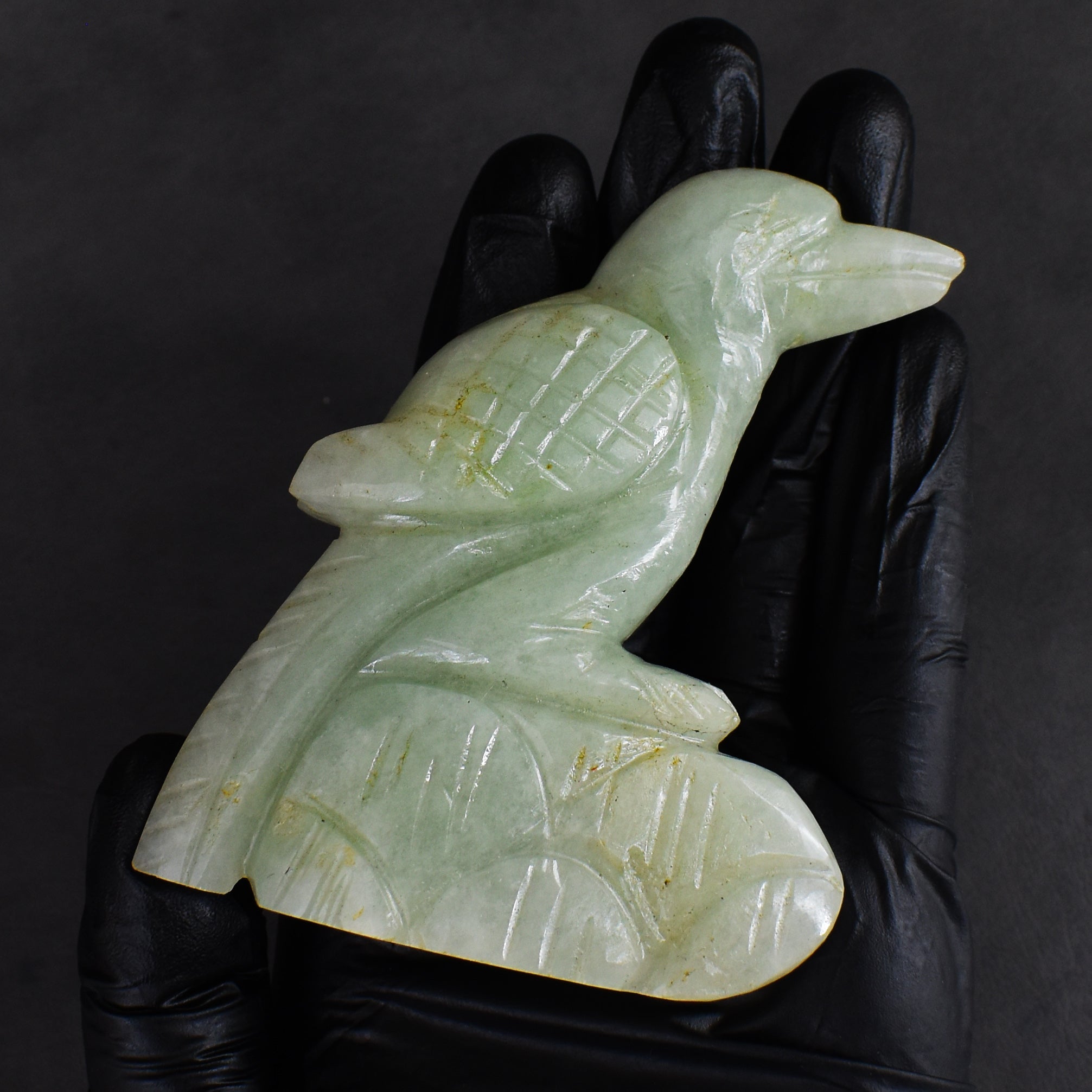 Amazing 626.00 Carats Genuine Green Aventurine Crystal Gemstone Hand Carved Bird 2026  Collection
