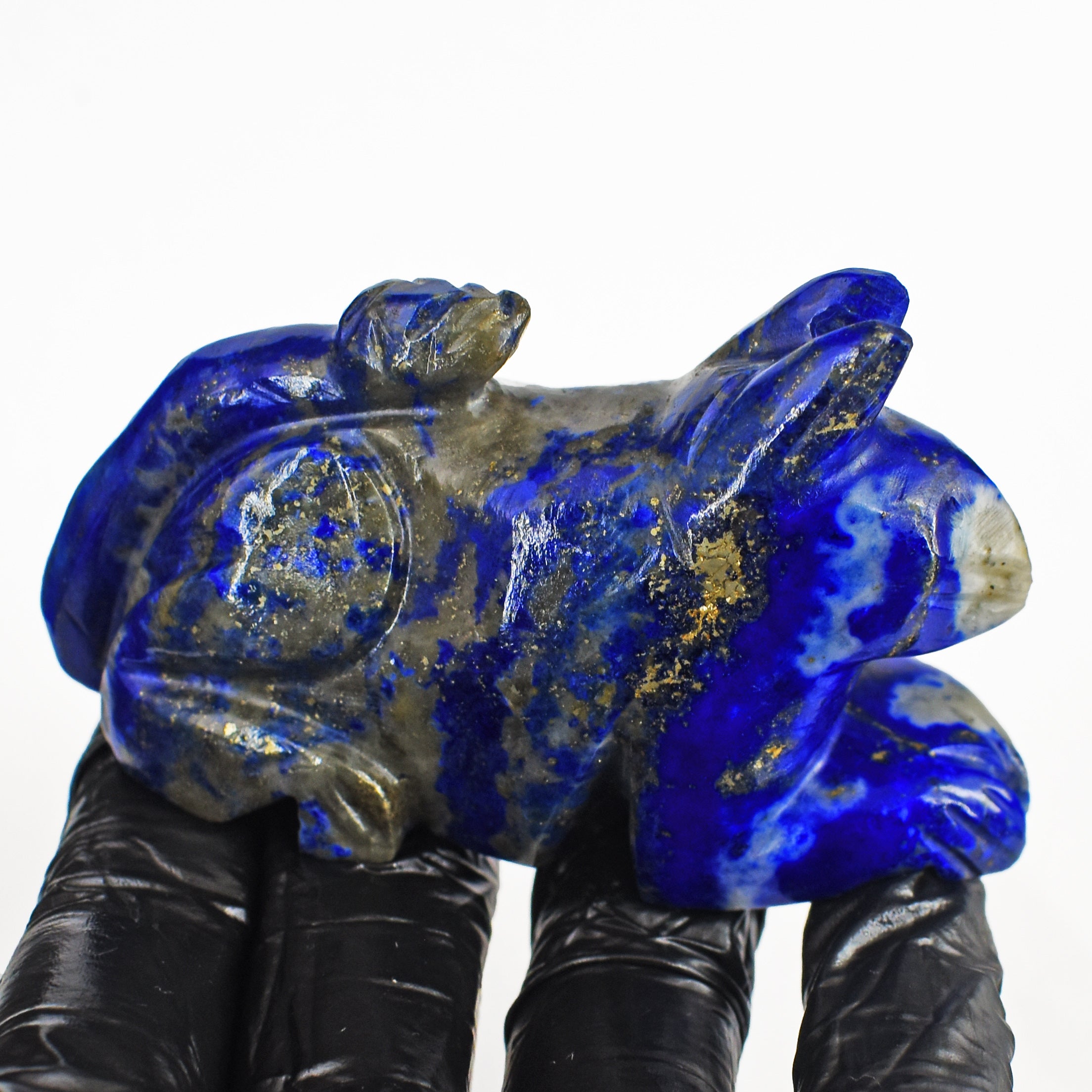 Beautiful 686.00 Carats Genuine Lapis Lazuli Hand Carved Gemstone Bunny Carving 2026  Collection