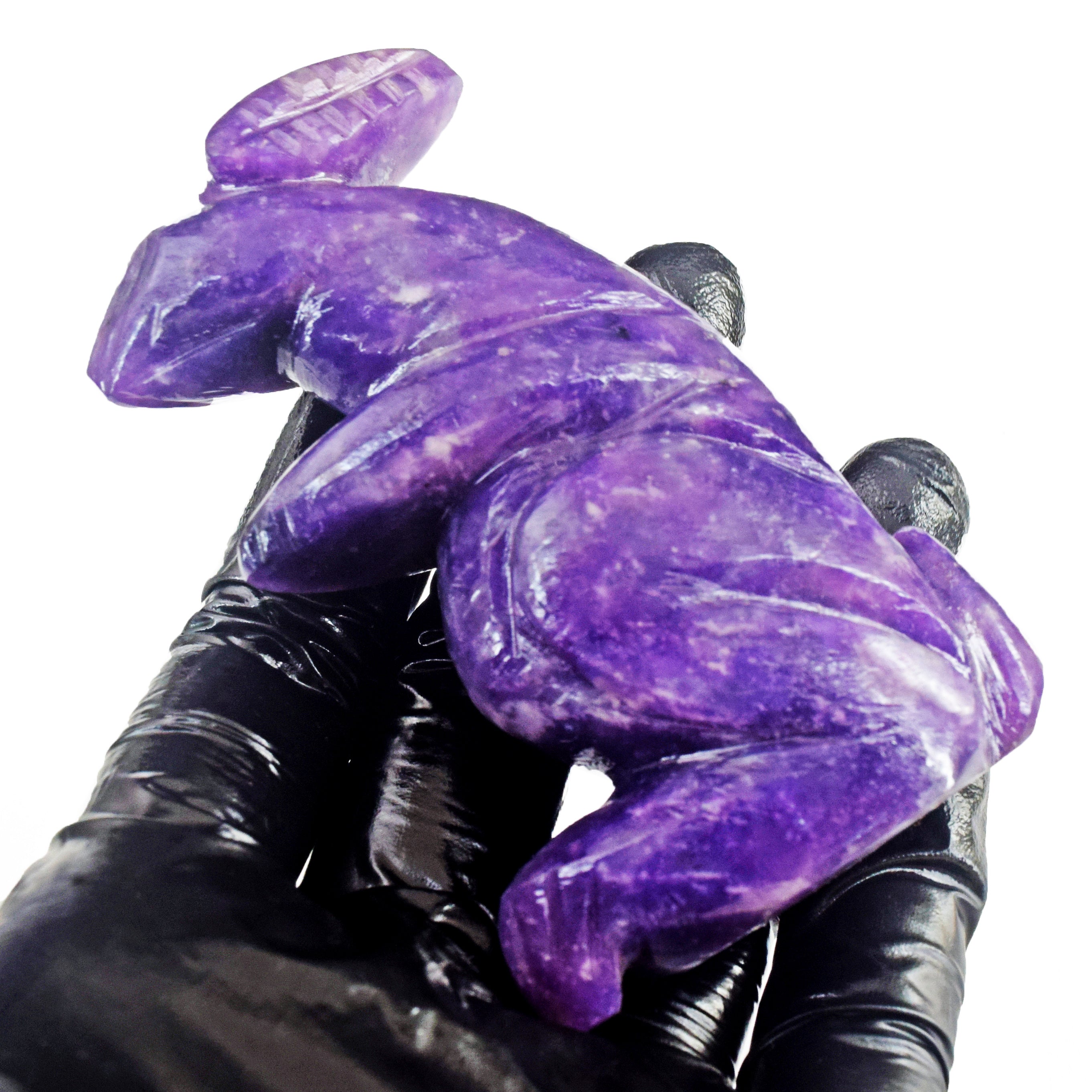 Awesome 600.00 Cts Genuine Lepidolite Hand Carved Crystal Gemstone Kangaroo Carving 2026 Collection