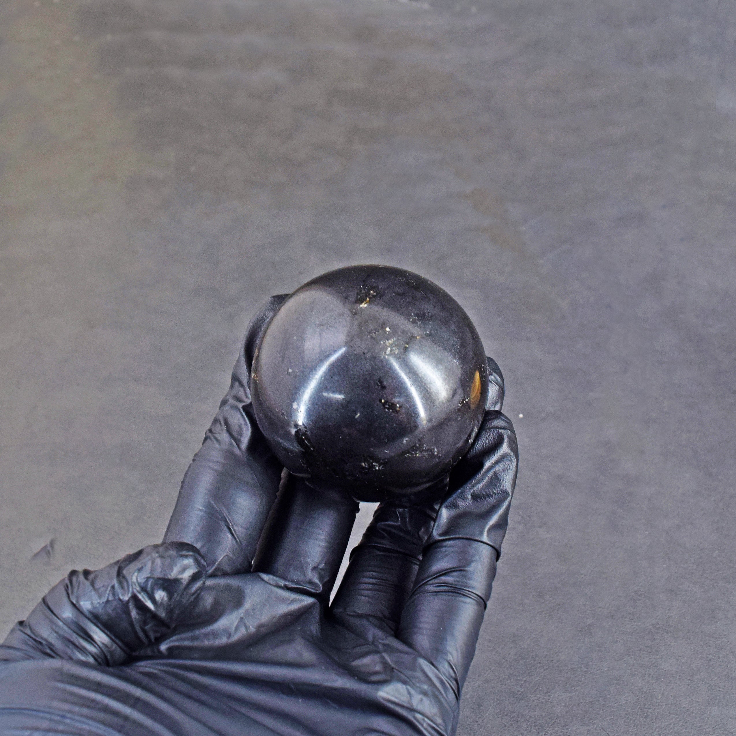 Natural 834.00 Carats  Genuine  Black  Spinel  Hand  Carved Crystal Healing Gemstone Sphere