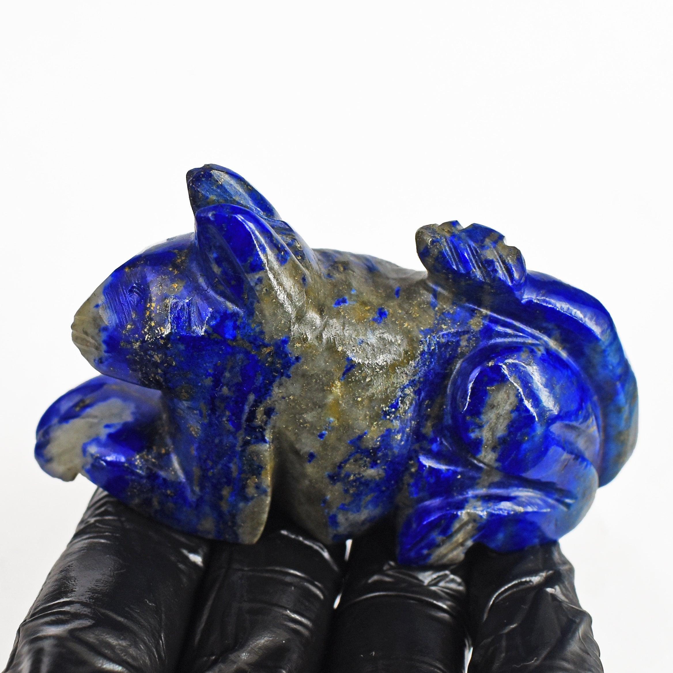 Beautiful 686.00 Carats Genuine Lapis Lazuli Hand Carved Gemstone Bunny Carving 2026  Collection