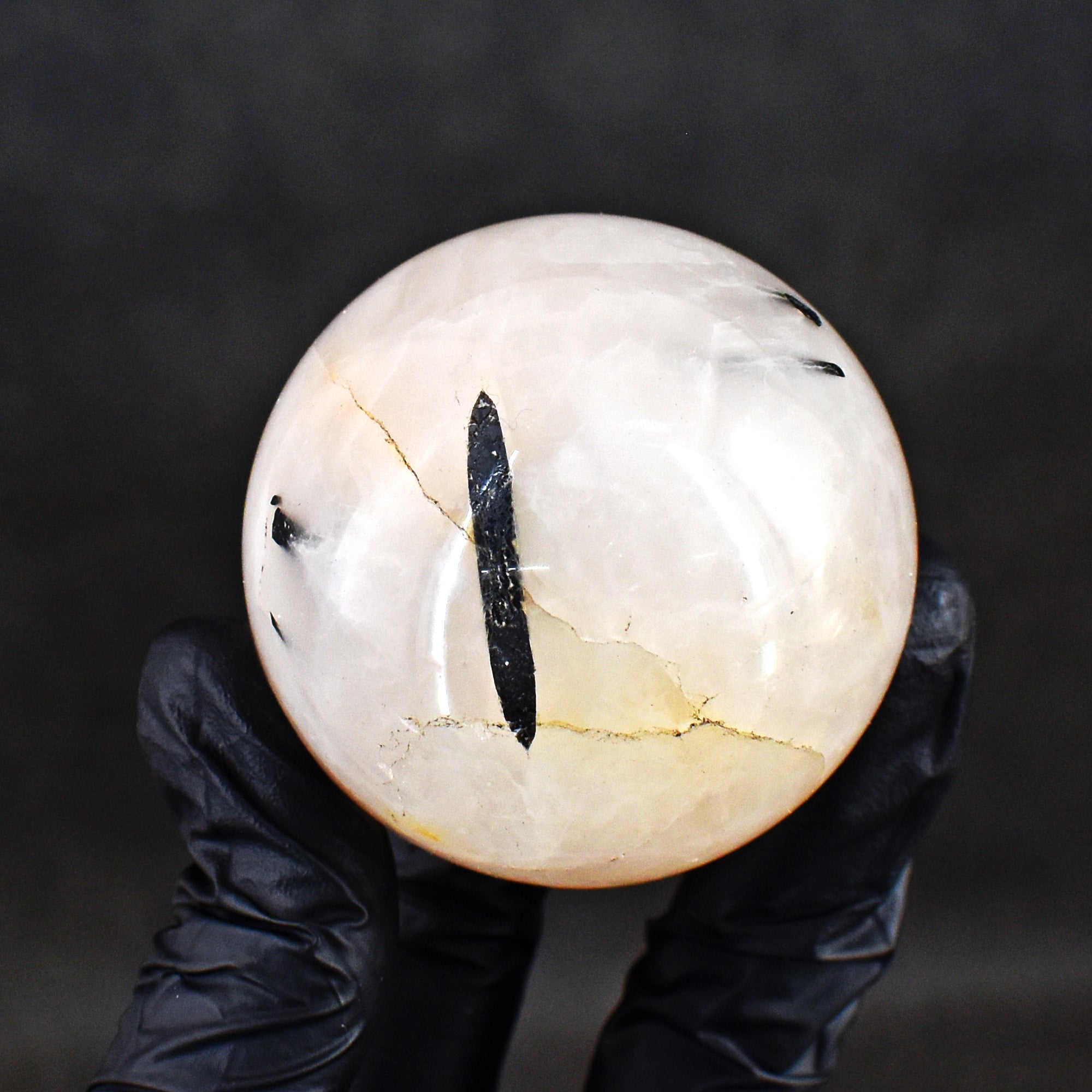 Artisian 884.00 Cts Genuine Rutile Quartz Crystal Specimen Gemstone Healing Sphere