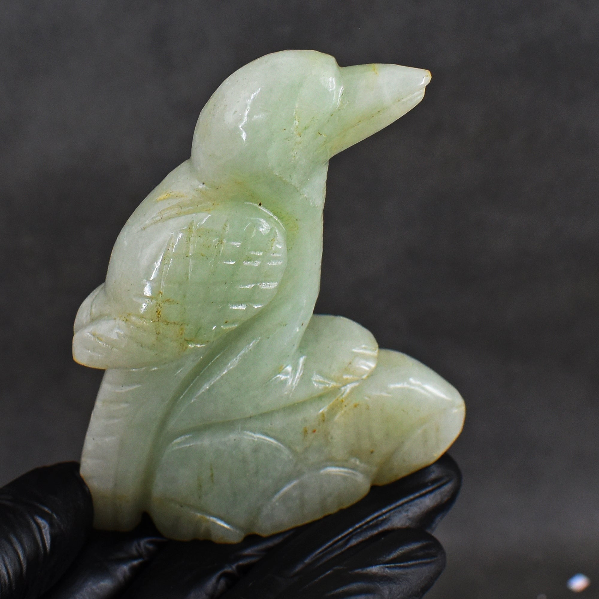 Amazing 626.00 Carats Genuine Green Aventurine Crystal Gemstone Hand Carved Bird 2026  Collection