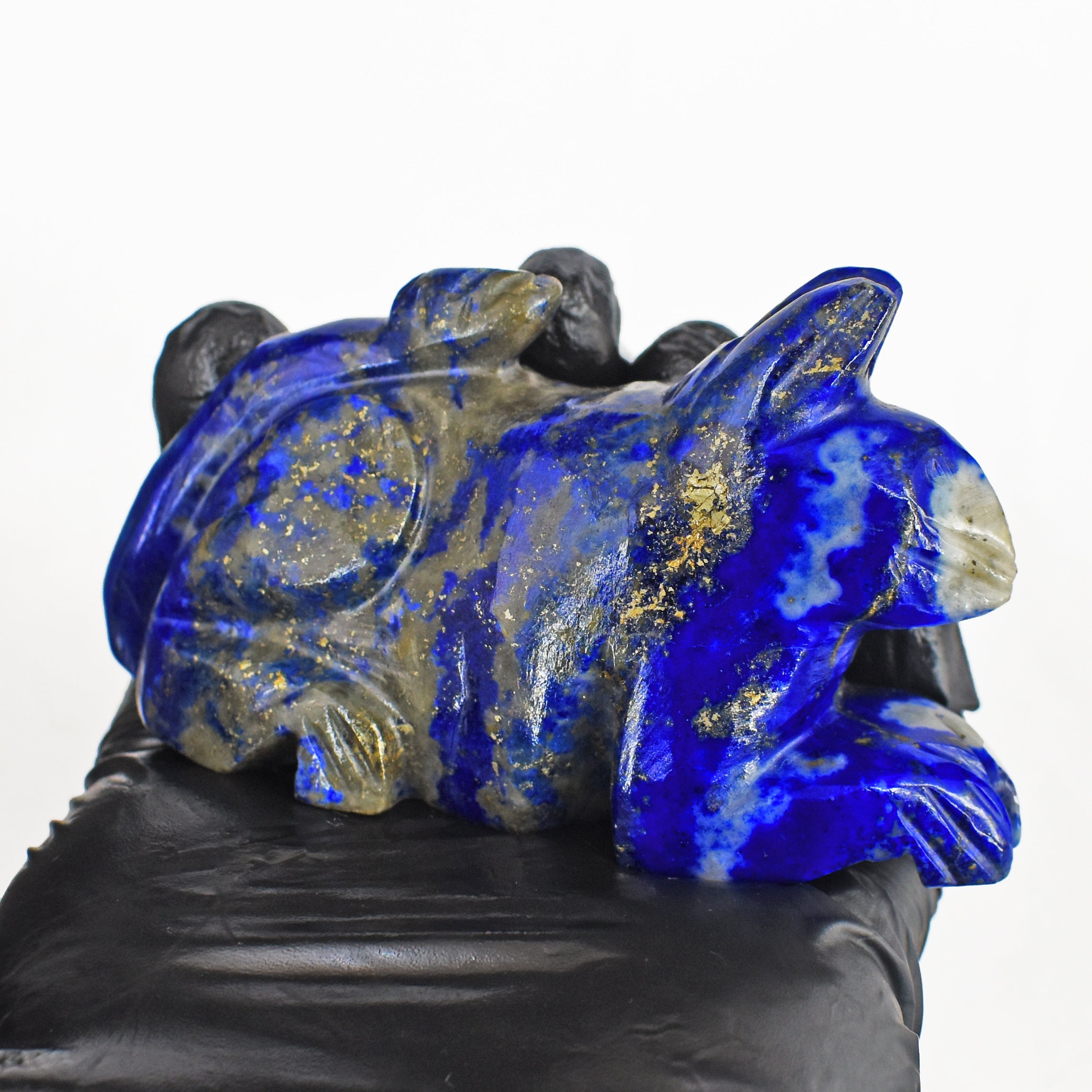 Beautiful 686.00 Carats Genuine Lapis Lazuli Hand Carved Gemstone Bunny Carving 2026  Collection