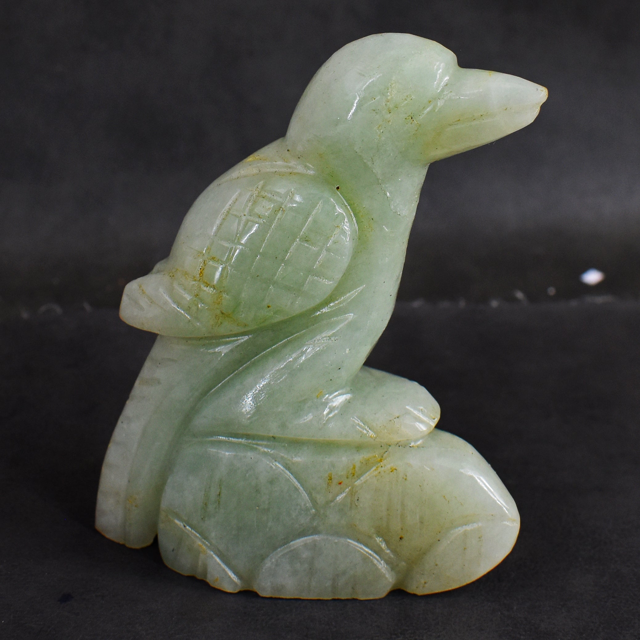 Amazing 626.00 Carats Genuine Green Aventurine Crystal Gemstone Hand Carved Bird 2026  Collection