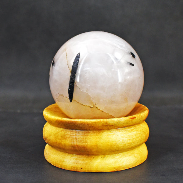 Artisian 884.00 Cts Genuine Rutile Quartz Crystal Specimen Gemstone Healing Sphere