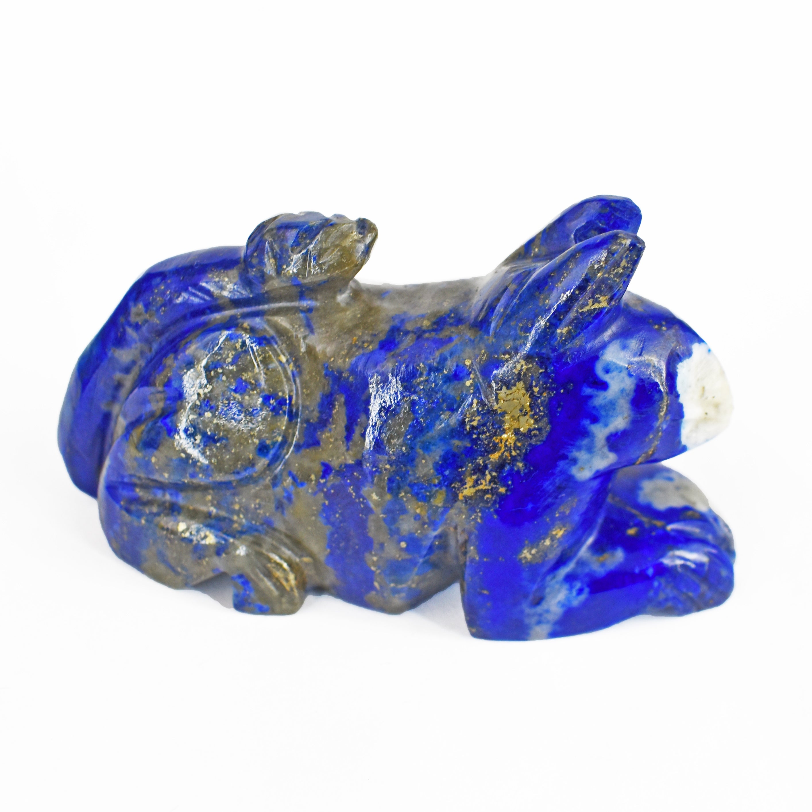 Beautiful 686.00 Carats Genuine Lapis Lazuli Hand Carved Gemstone Bunny Carving 2026  Collection