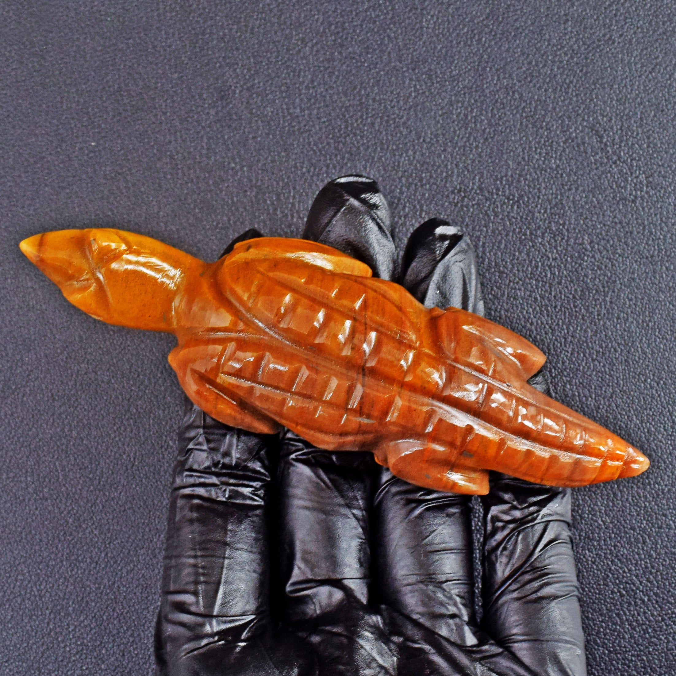 Amazing 460.00 Cts Genuine Aventurine Hand Carved Lizard 2026 Collection