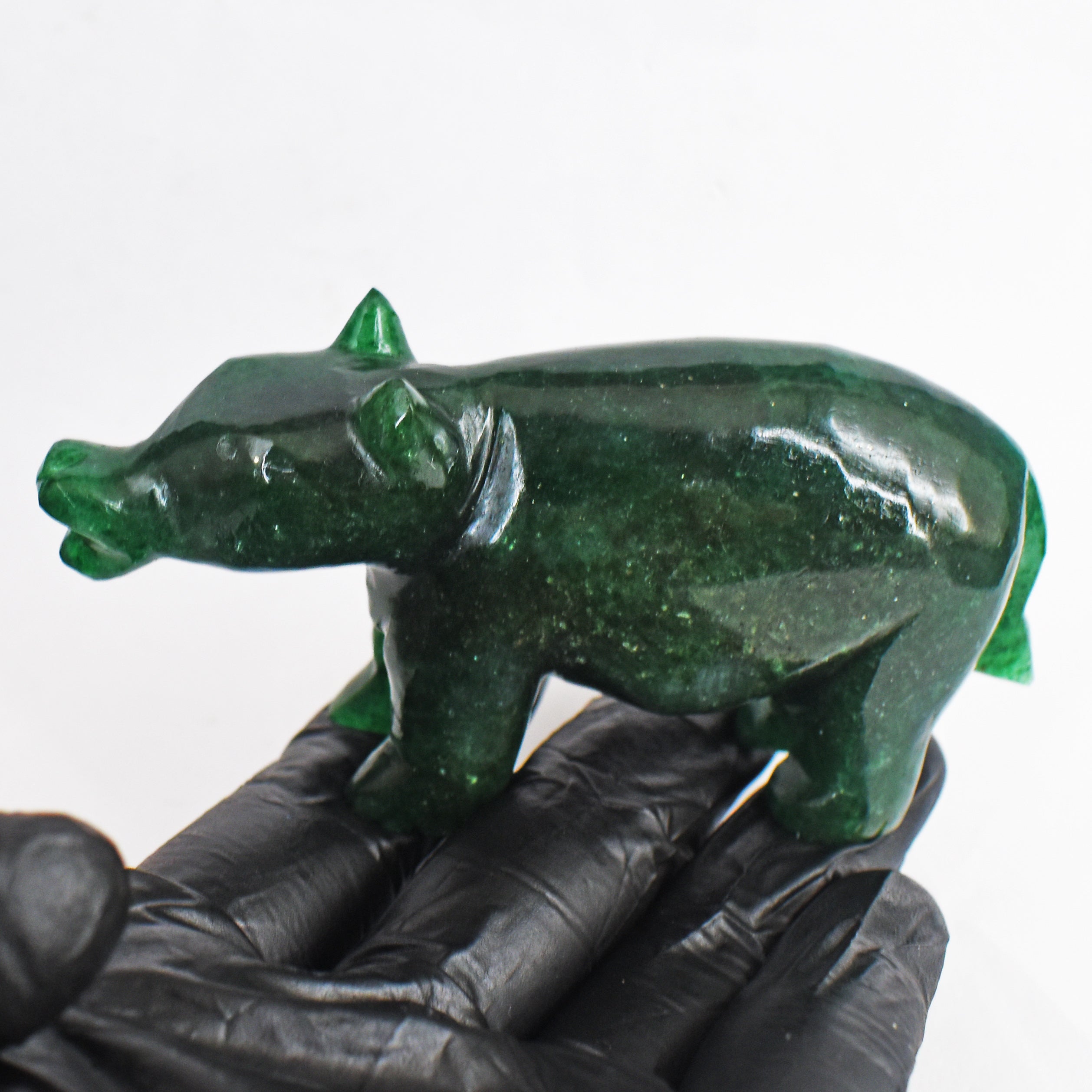 Amazing Genuine 615.00 Cts Green Jade Crystal Gemstone Hand Carved Pig 2026  Collection