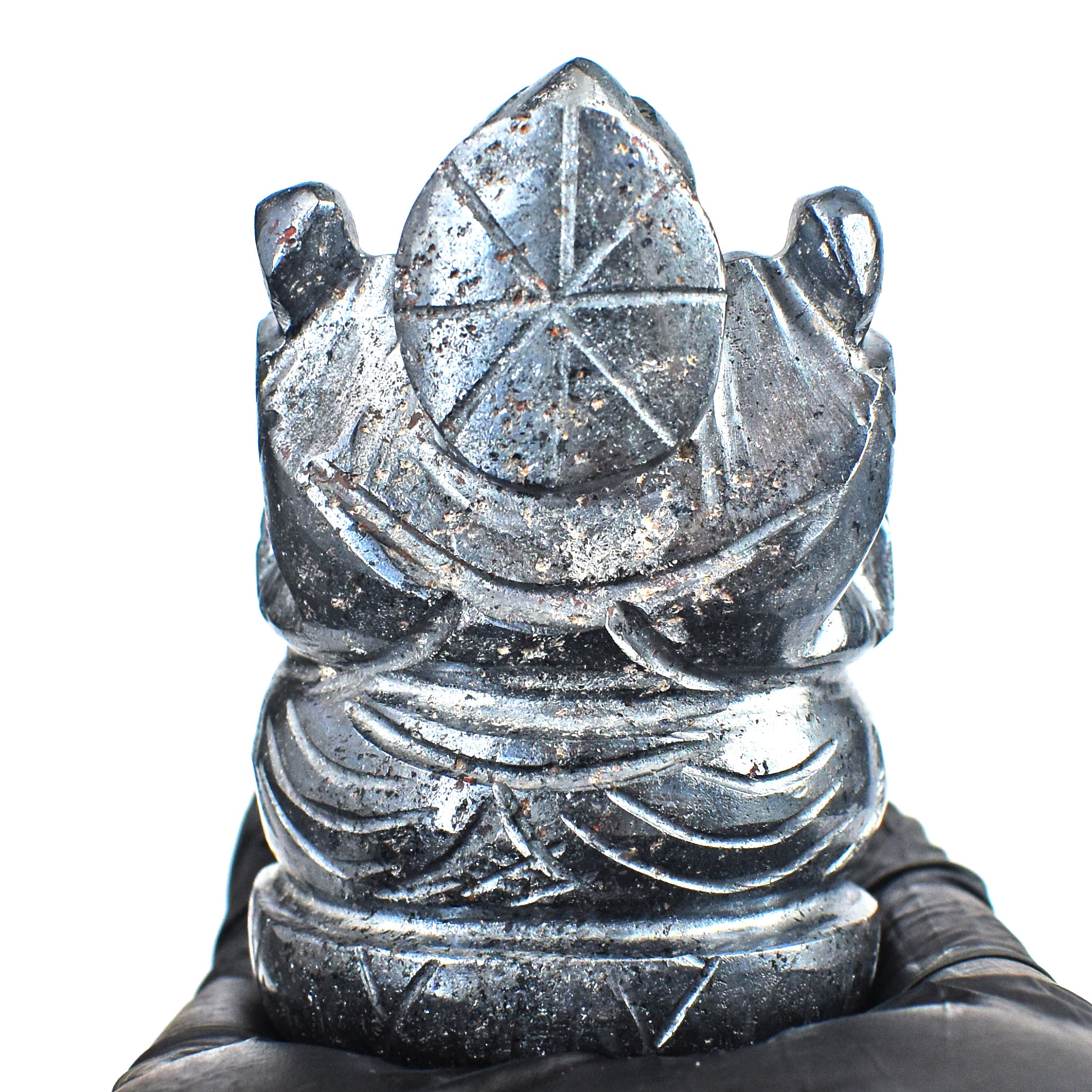 Artisian 1223.00 Carats Genuine Hematite Divine Hand Carved Crystal Gemstone Lord Ganesha Carving