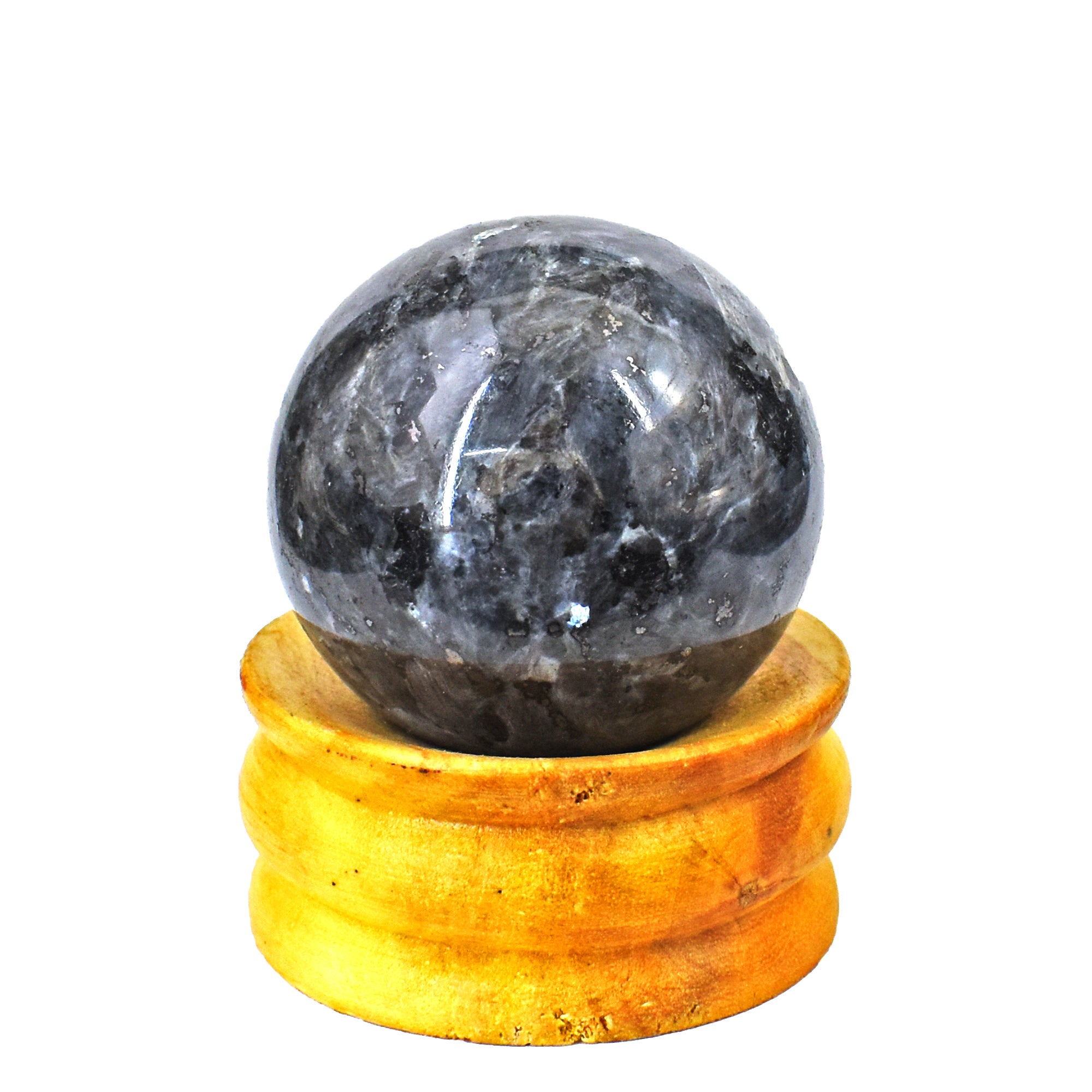 Amazing 900.00 Cts Genuine Larvikite Hand Carved Healing Sphere