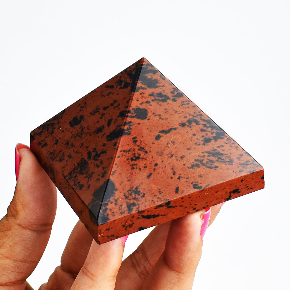 Artisian  733.00 Carats Genuine  Mahogany  Jasper  Hand Carved  Healing  Pyramid Gemstone
