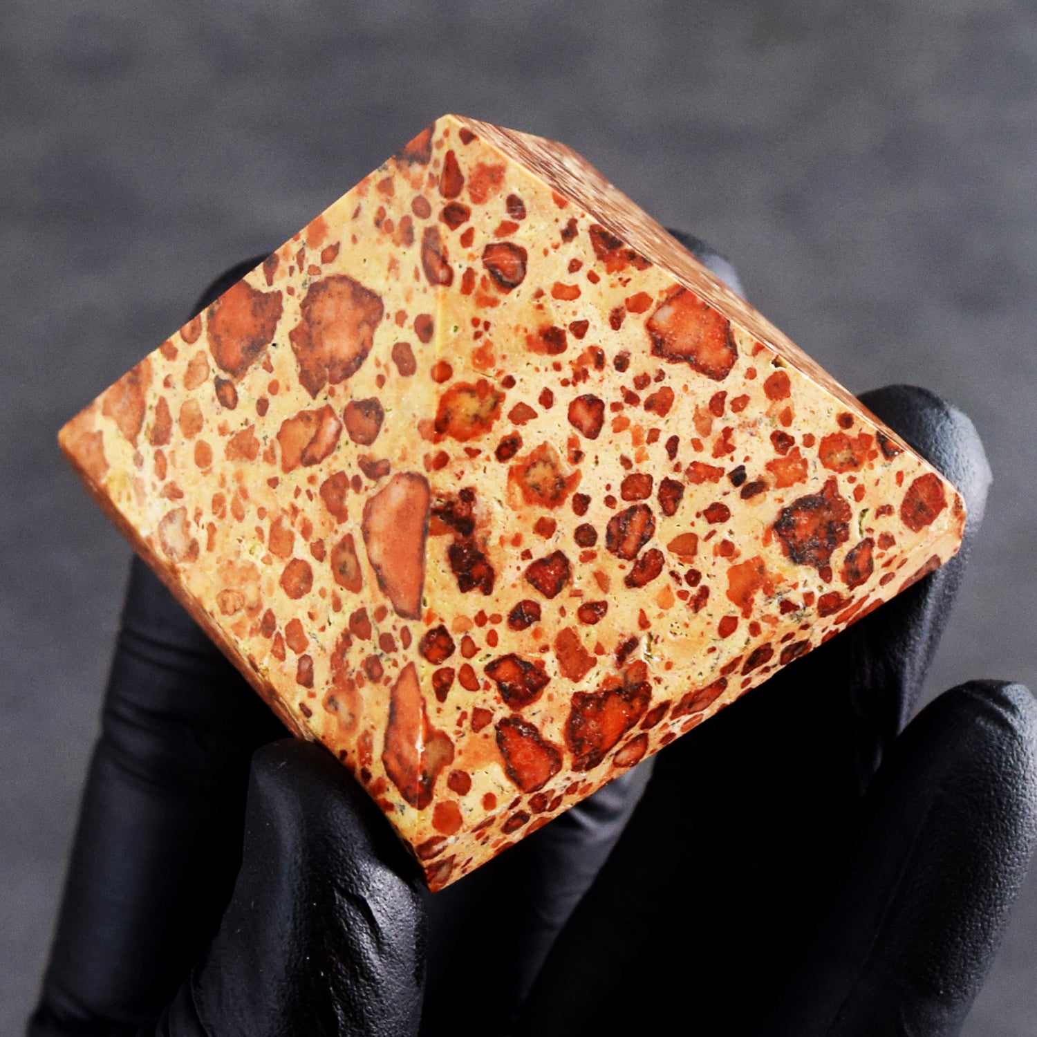 Beautiful 553.00 Cts Genuine Leopard Skin Jasper Healing Divine Crystal Specimen Pyramid