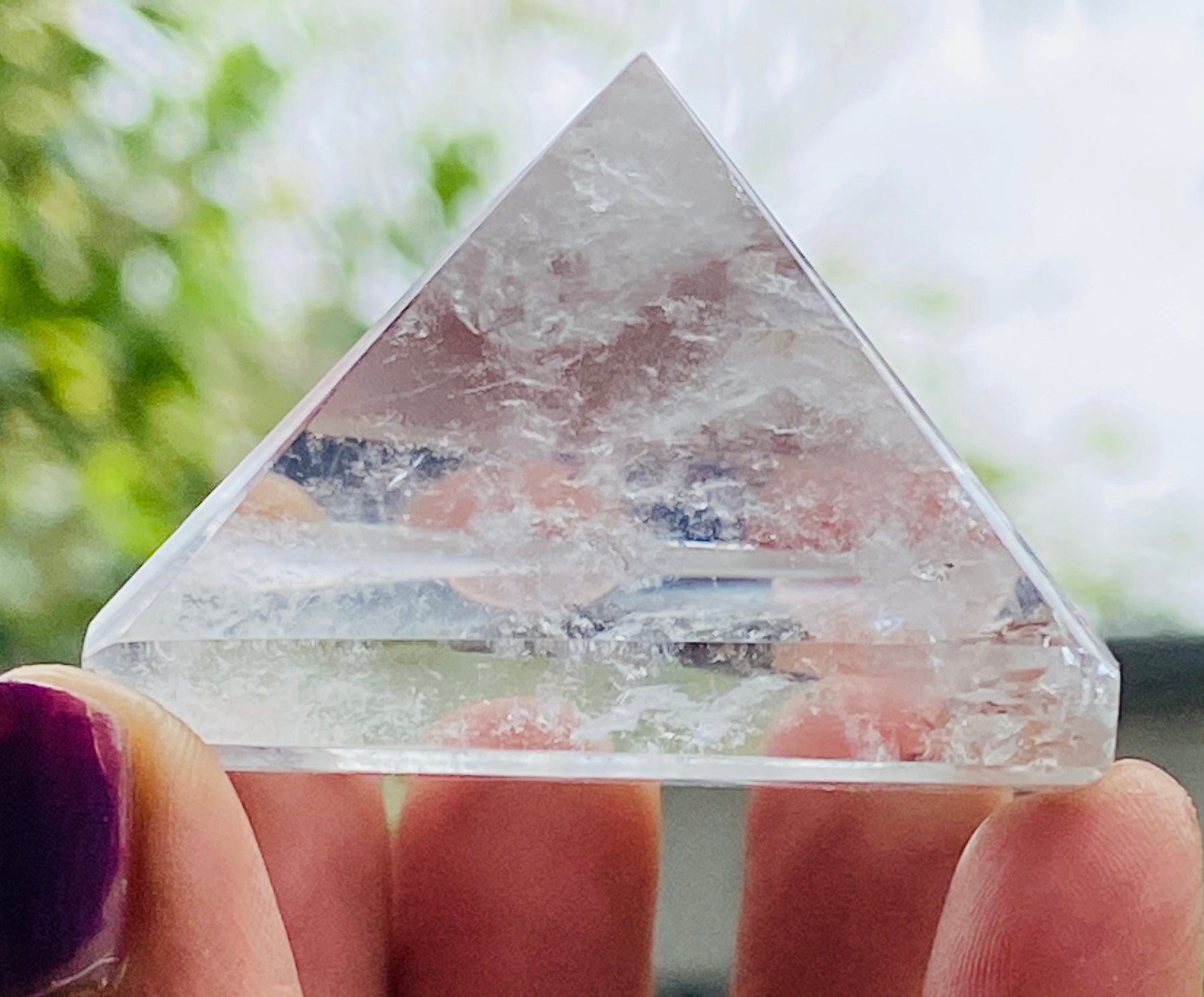 Radiant 313.00 Cts Exclusive White Quartz Healing Crystal Specimen Premium Pyramid