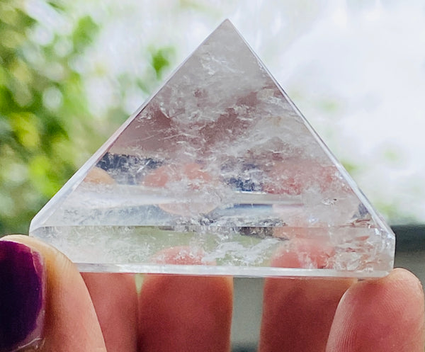 Radiant 313.00 Cts Exclusive White Quartz Healing Crystal Specimen Premium Pyramid