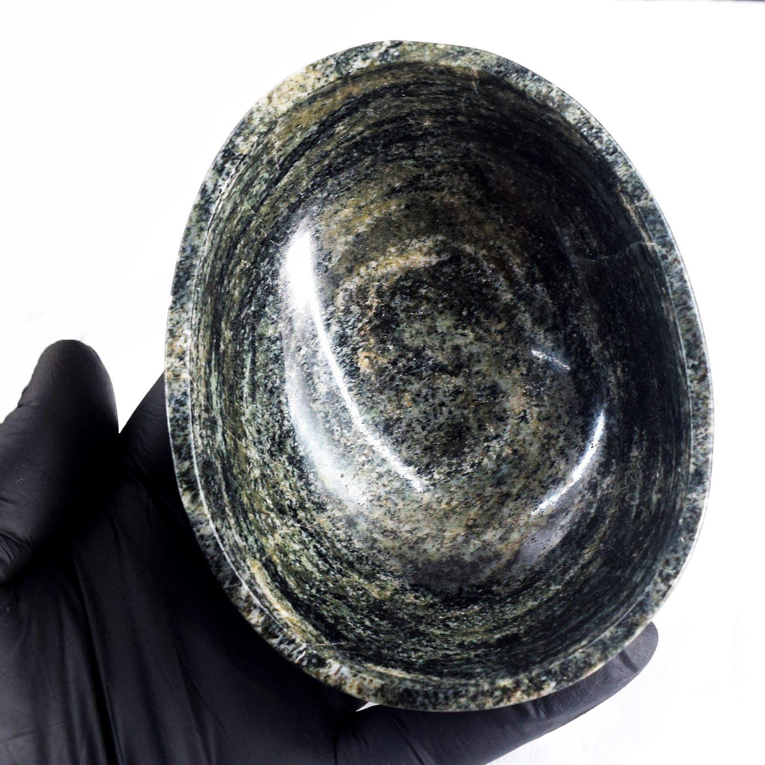 Excellent 988.00 Carats Genuine Galaxy Jasper Hand Carved Crystal Gemstone Carving Big Bowl