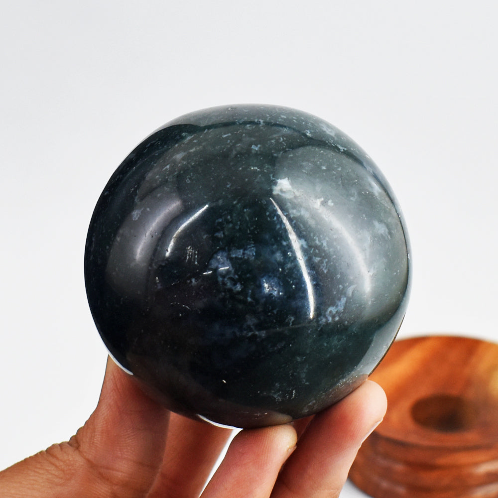 1618.00 Cts  Genuine  Natural  Moss  Agate  Hand  Carved  Crystal  Healing Gemstone Sphere