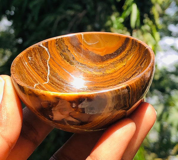 Awesome 317.00 Cts Genuine Tiger Eye Hand Carved Premium Crystal Bowl