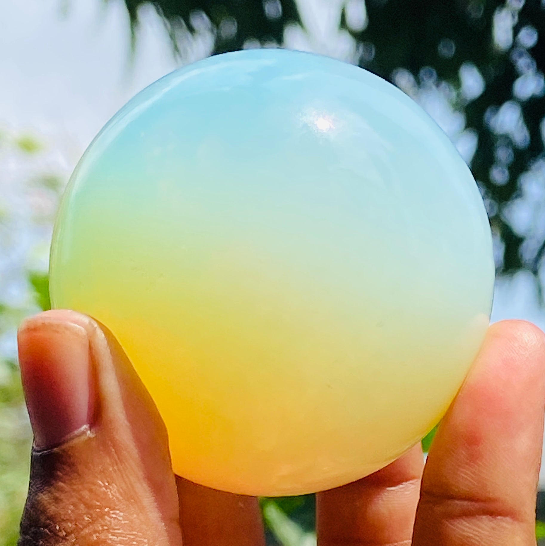 Natural 846.00 Cts Genuine Opalite Crystal Specimen Healing Sphere