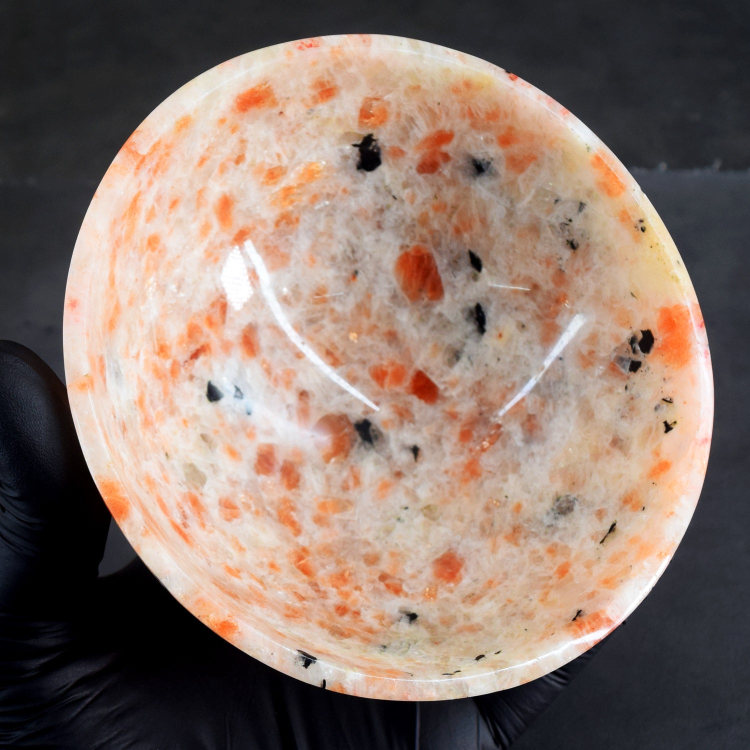 Miraculous 1525.00 Carats Genuine Sunstone Hand Carved Crystal Gemstone Carving Big Bowl