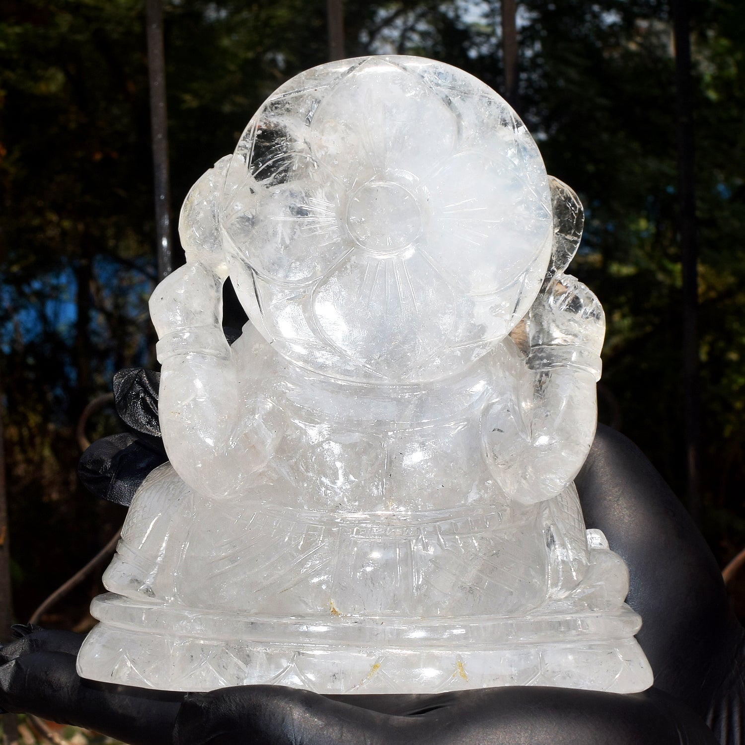Stunning 9400.00 Cts Genuine White Quartz Hand Carved Gemstone Premium Ganesha Crystal