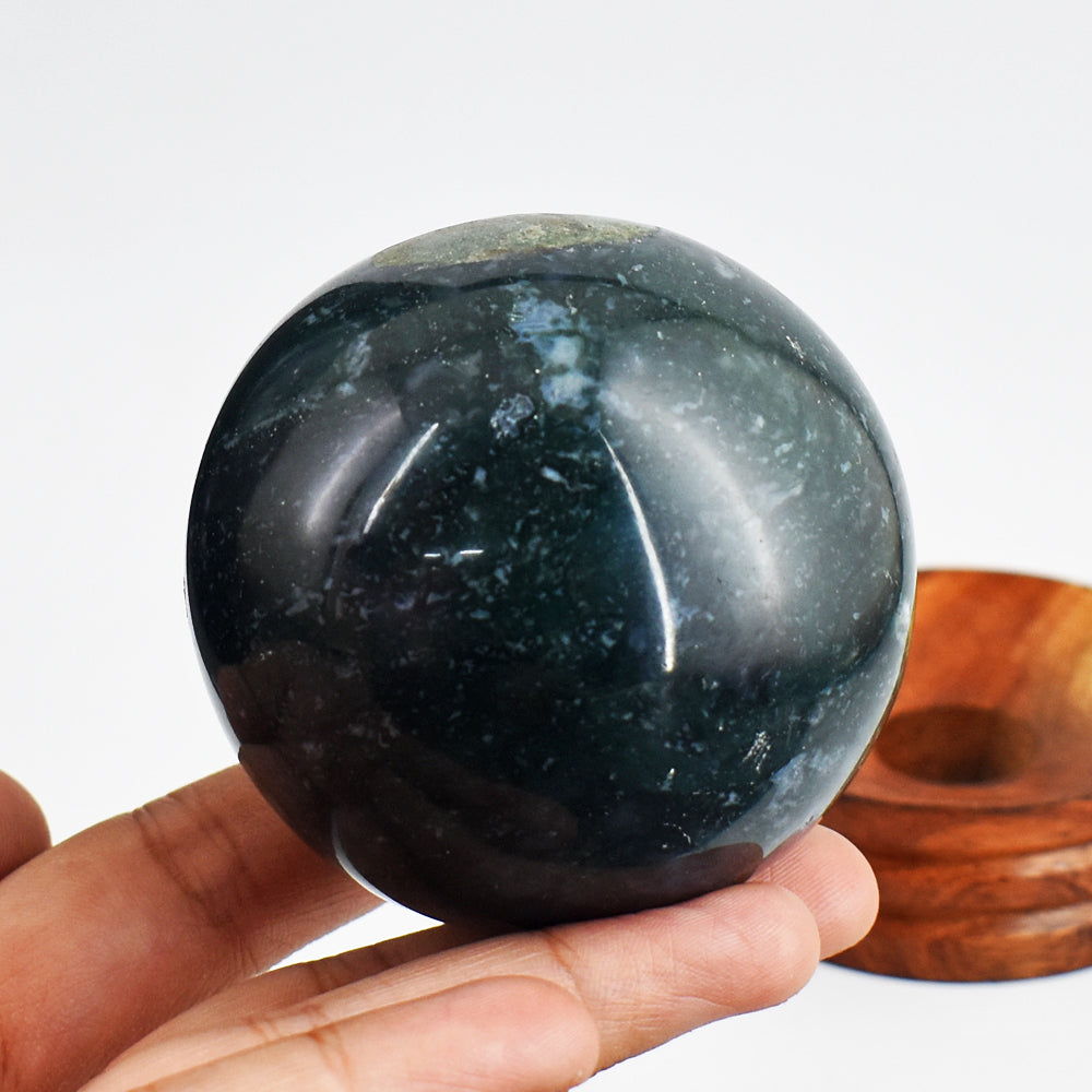 1618.00 Cts  Genuine  Natural  Moss  Agate  Hand  Carved  Crystal  Healing Gemstone Sphere