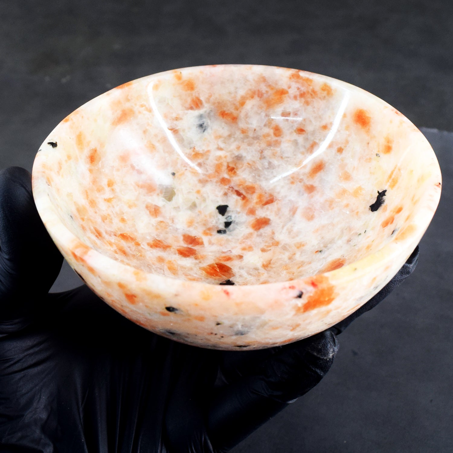 Miraculous 1525.00 Carats Genuine Sunstone Hand Carved Crystal Gemstone Carving Big Bowl