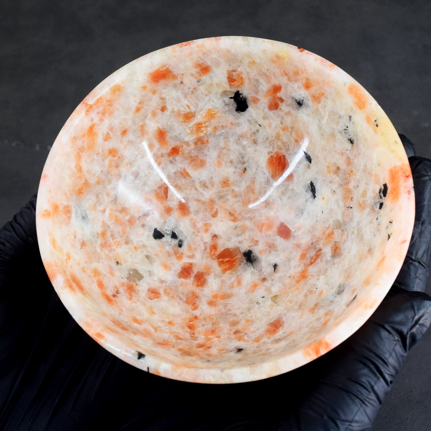 Miraculous 1525.00 Carats Genuine Sunstone Hand Carved Crystal Gemstone Carving Big Bowl