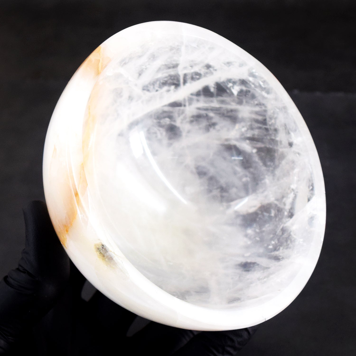 Glamourous 2188.00 Carats Genuine White Quartz Hand Carved Crystal Gemstone Carving Big Bowl