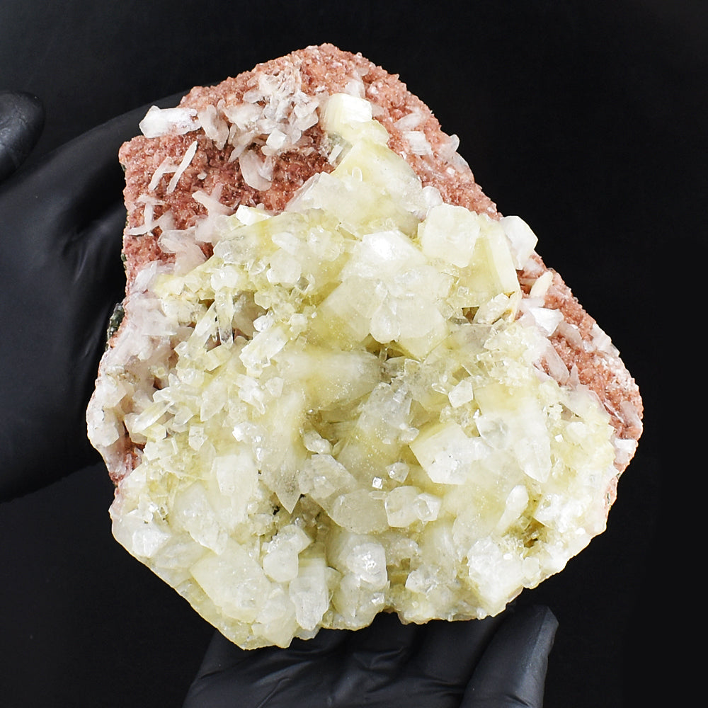 Amazing 4447.00 Cts Genuine Apophyllite With Stilbite Crystal Specimen Gemstone