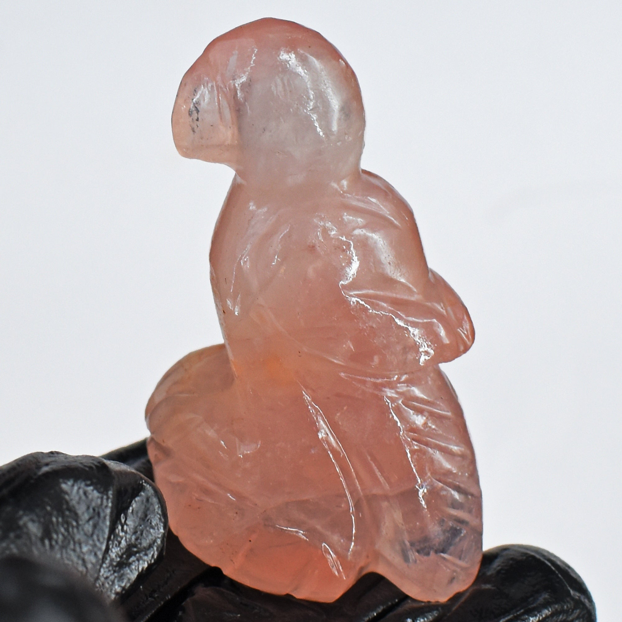 Natural 138.00 Cts Genuine Rose Quartz Crystal Gemstone Hand Carved Premium Bird 2026  Collection