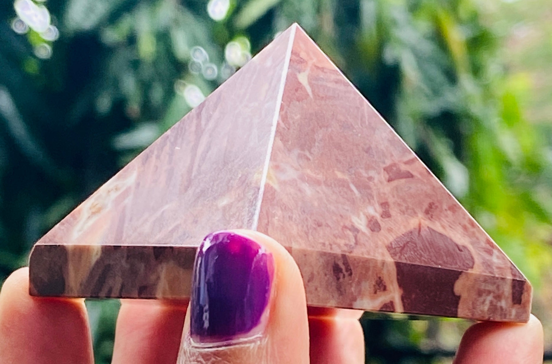 Lovely 582.00 Cts Genuine Coffee Jasper Crystal Specimen Healing Divine Pyramid