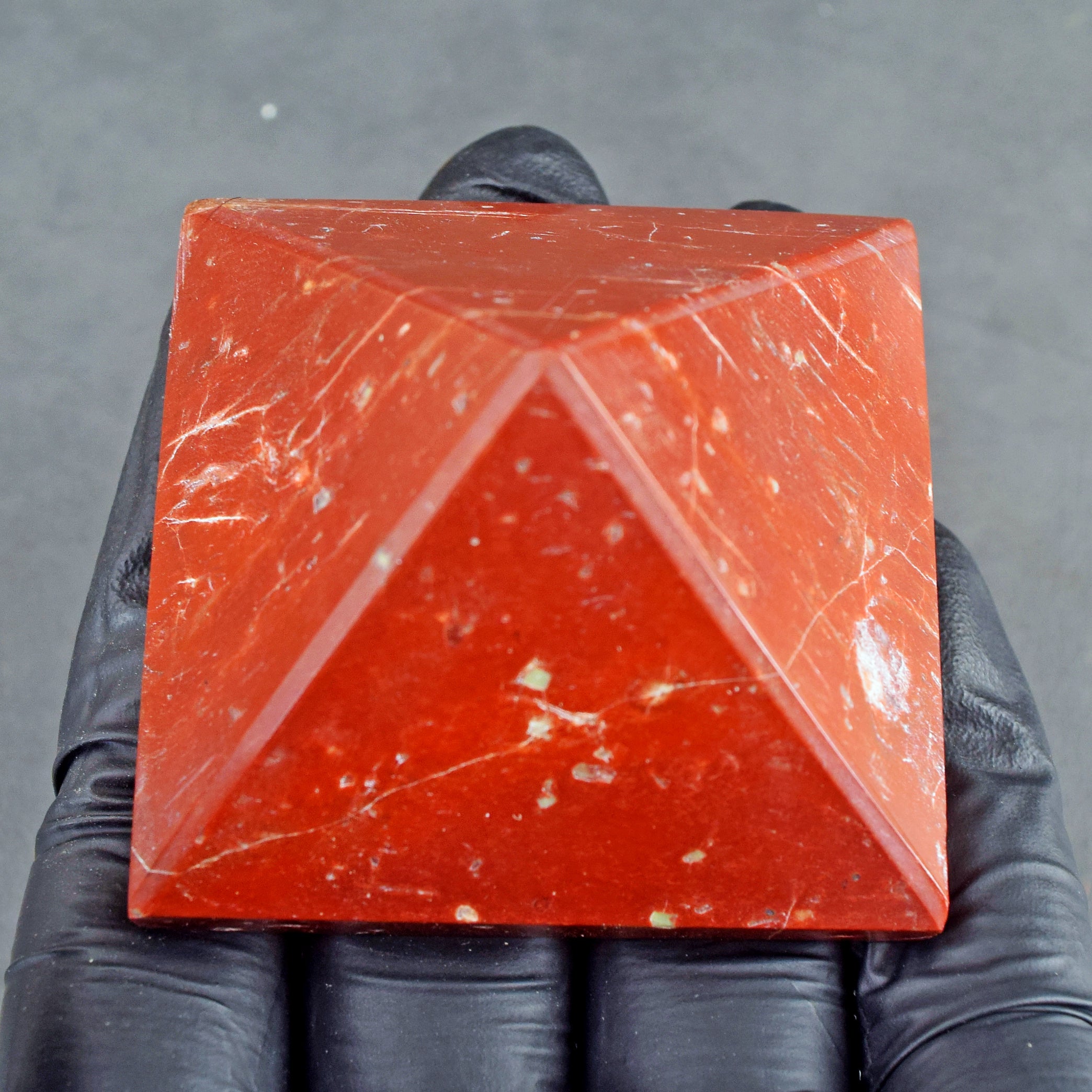 Gorgeous 480.00 Cts Genuine Red Jasper Crystal Specimen Healing Divine Pyramid