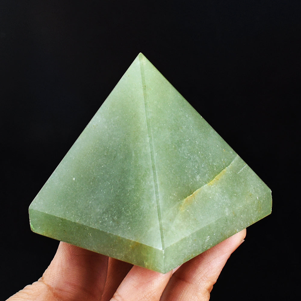 Genuine  741.00 Carats  Genuine  Aventurine  Hand Carved Crystal Healing  Pyramid Gemstone Carving