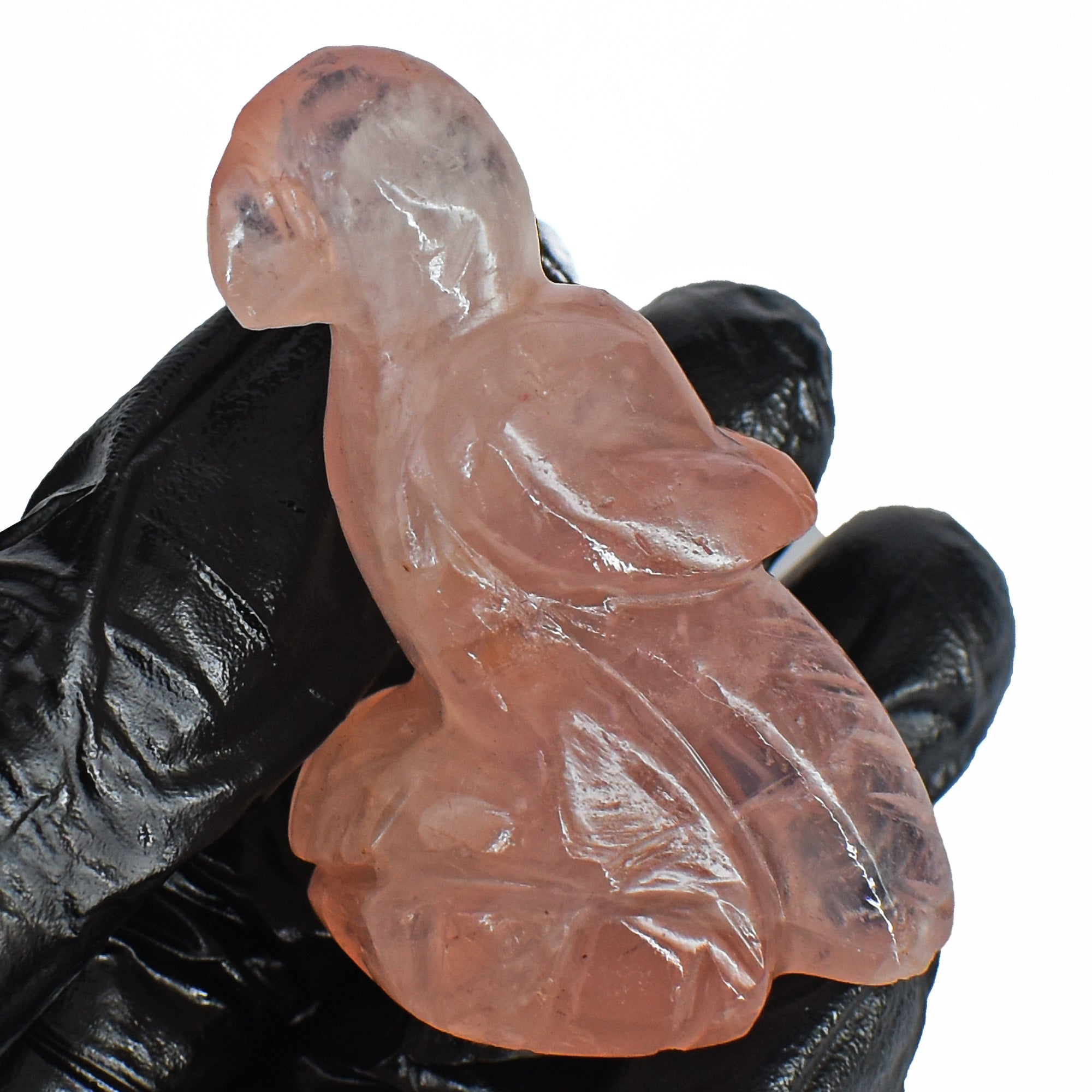 Natural 138.00 Cts Genuine Rose Quartz Crystal Gemstone Hand Carved Premium Bird 2026  Collection