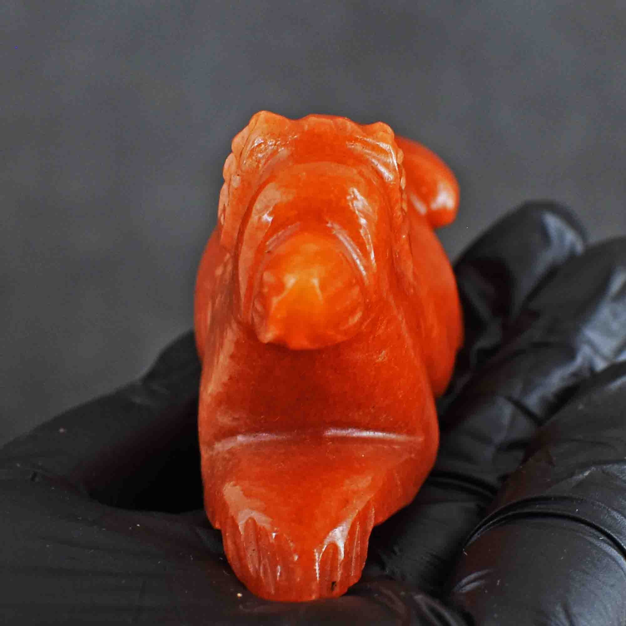 Genuine 458.00 Carats Exclusive Aventurine Hand Carved Crystal Gemstone Dog Carving 2026 Collection