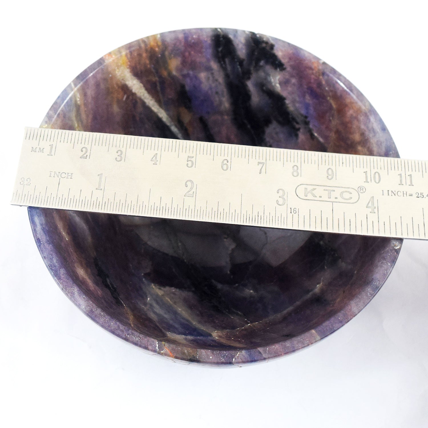 Manever 1164.00 Carats Genuine Iolite Hand Carved Crystal Gemstone Carving Big Bowl