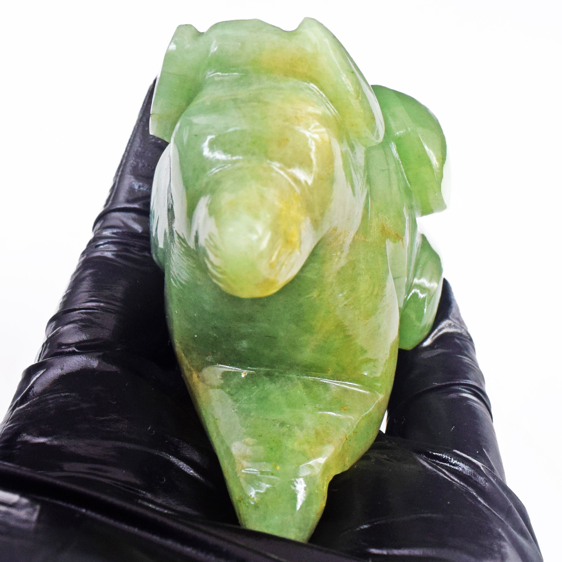 Amazing 189.00 Cts Genuine Green Aventurine Hand Carved Crystal Gemstone Dog Carving 2026 Collection
