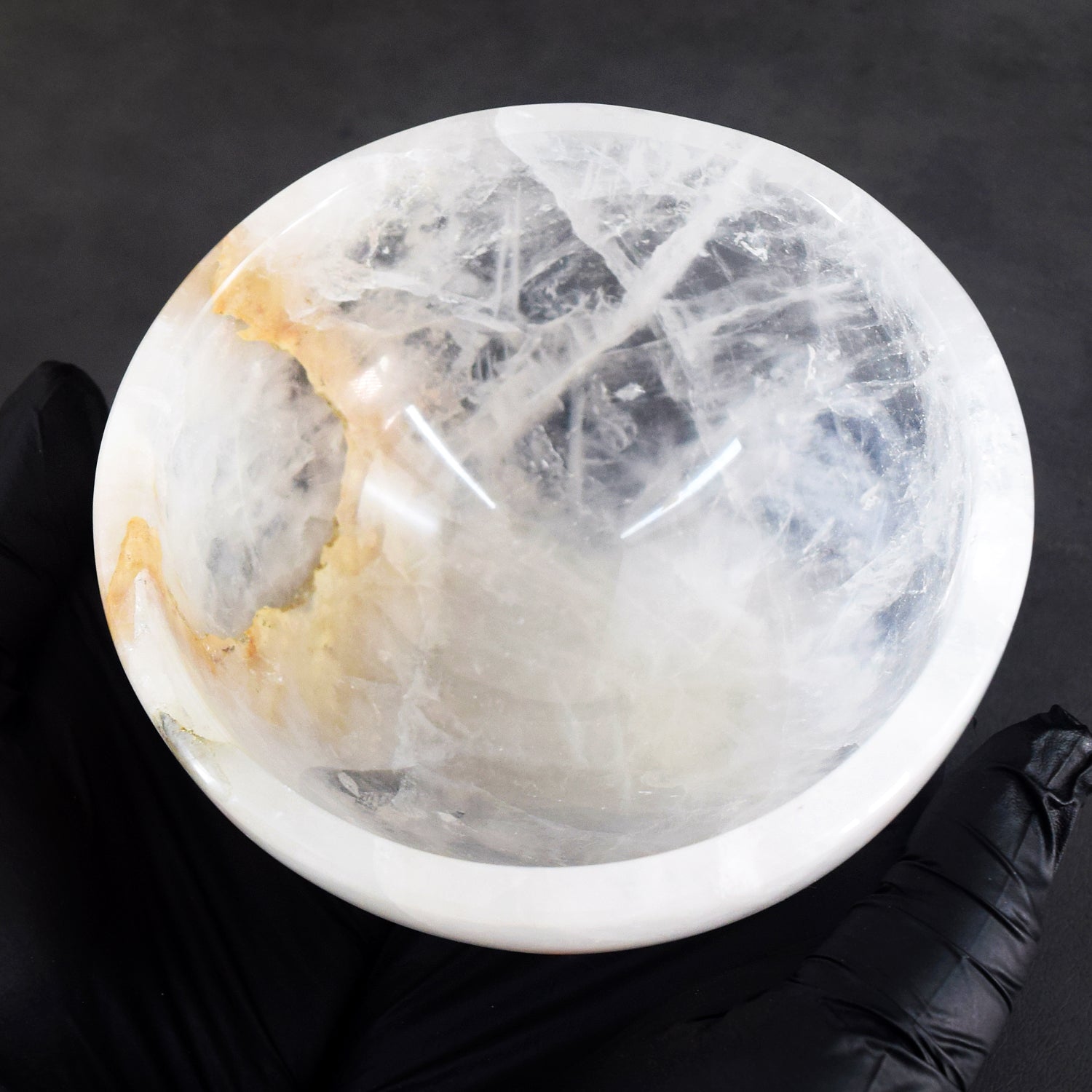 Glamourous 2188.00 Carats Genuine White Quartz Hand Carved Crystal Gemstone Carving Big Bowl