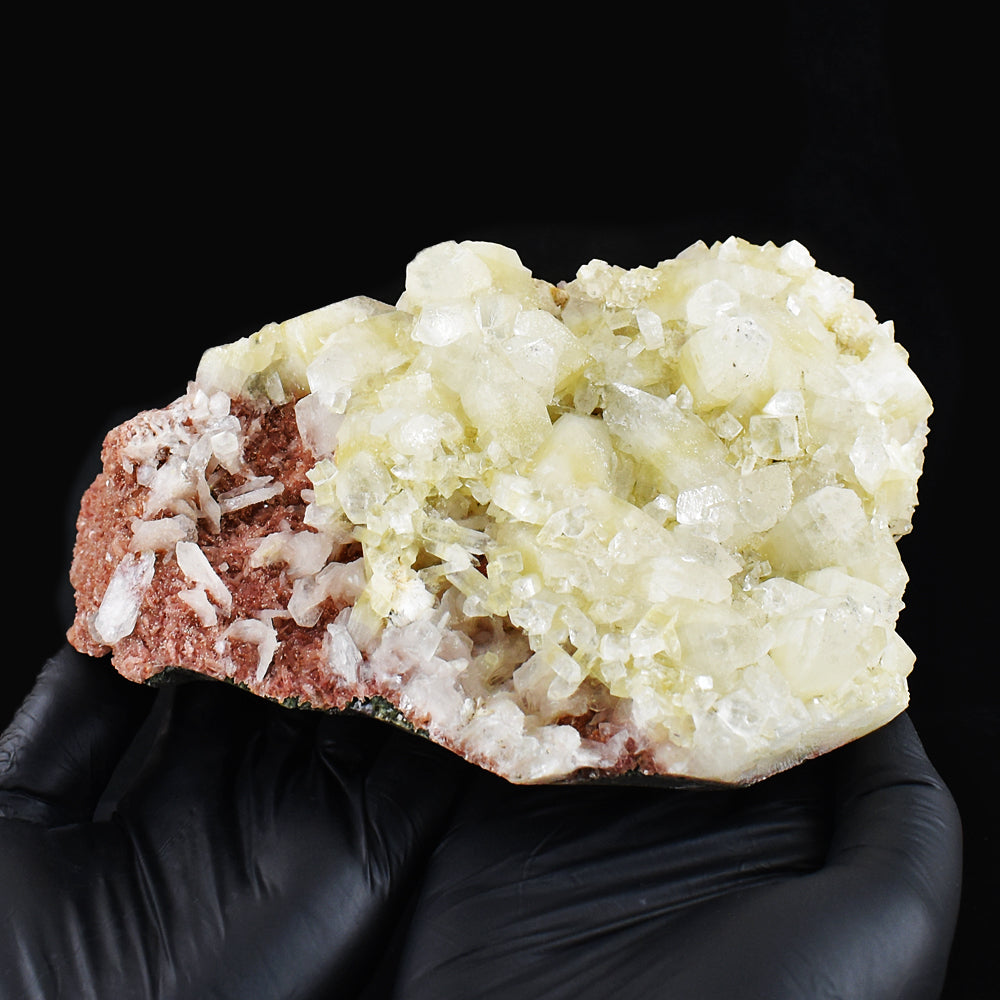 Amazing 4447.00 Cts Genuine Apophyllite With Stilbite Crystal Specimen Gemstone