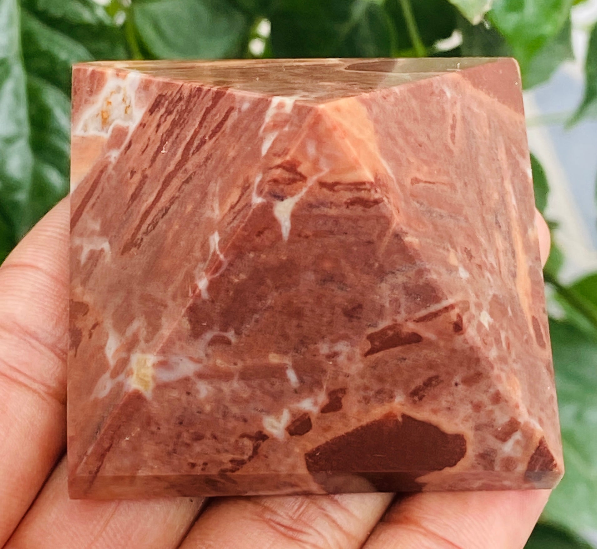 Lovely 582.00 Cts Genuine Coffee Jasper Crystal Specimen Healing Divine Pyramid