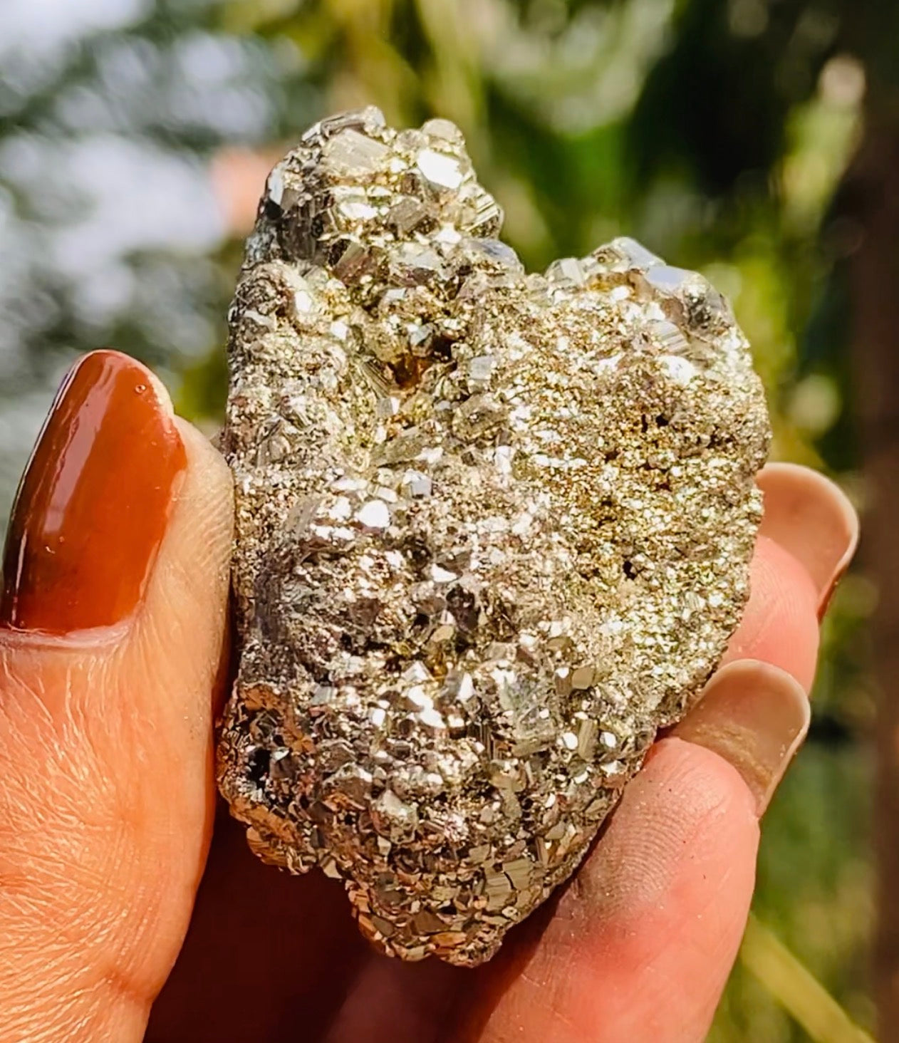 Beautiful 342.00 Cts Genuine Peru Pyrite Crystal Specimen Healing Cluster Gemstone
