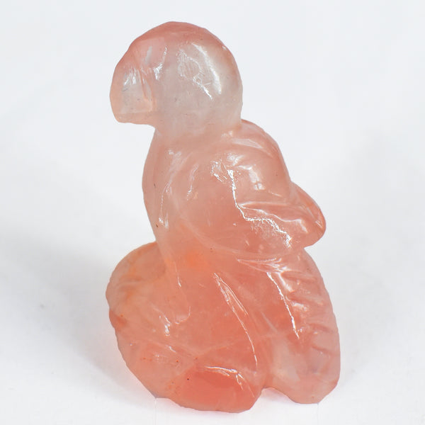 Natural 138.00 Cts Genuine Rose Quartz Crystal Gemstone Hand Carved Premium Bird 2026  Collection
