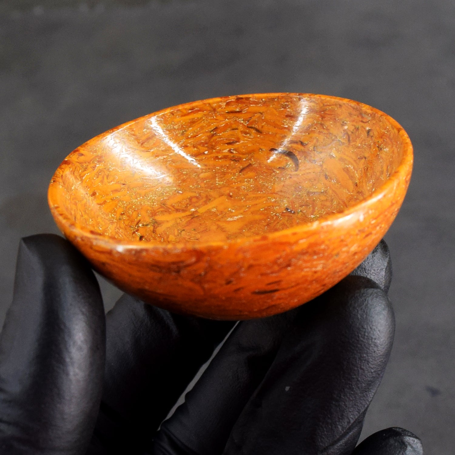 Beautiful 122.00 Carats Genuine Golden Art Jasper Hand Carved Crystal Gemstone Carving Bowl