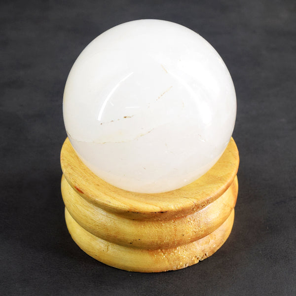Elegant 1012.00  Carats  Genuine  White Quartz  Hand  Carved  Crystal  Healing  Gemstone  Sphere