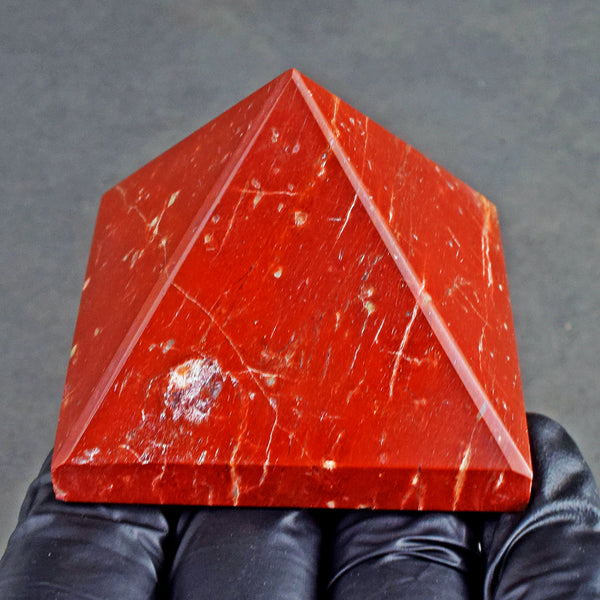 Gorgeous 480.00 Cts Genuine Red Jasper Crystal Specimen Healing Divine Pyramid