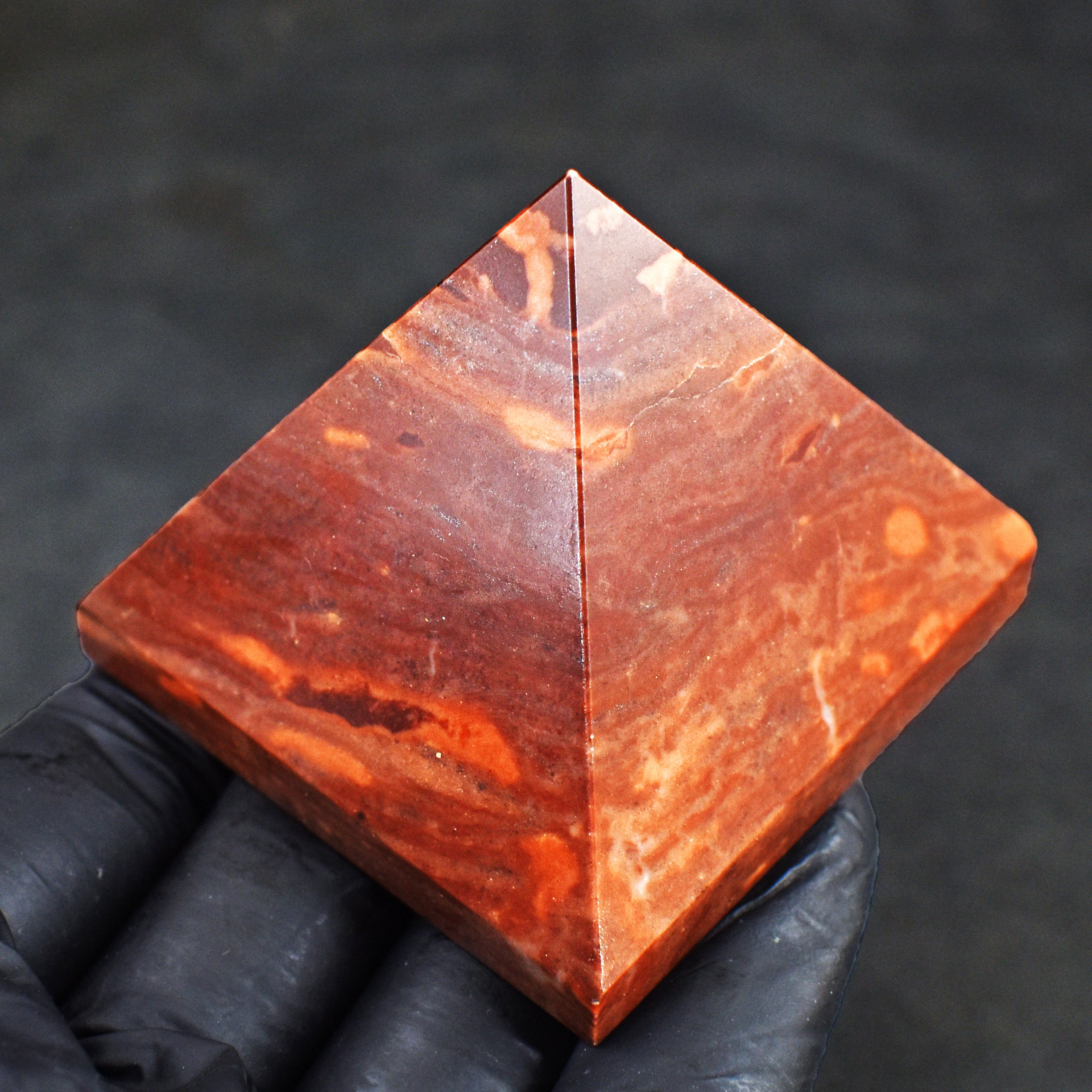Lovely 626.00 Cts Genuine Coffee Jasper Crystal Specimen Healing Divine Pyramid